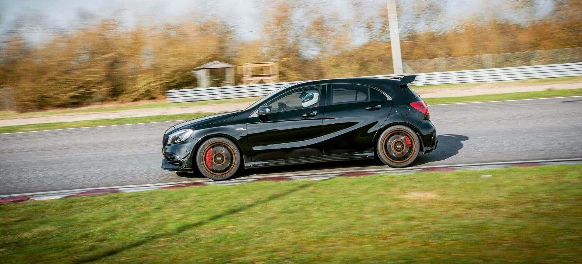 Mercedes-AMG A45 track tool with Bilstein B16 suspension