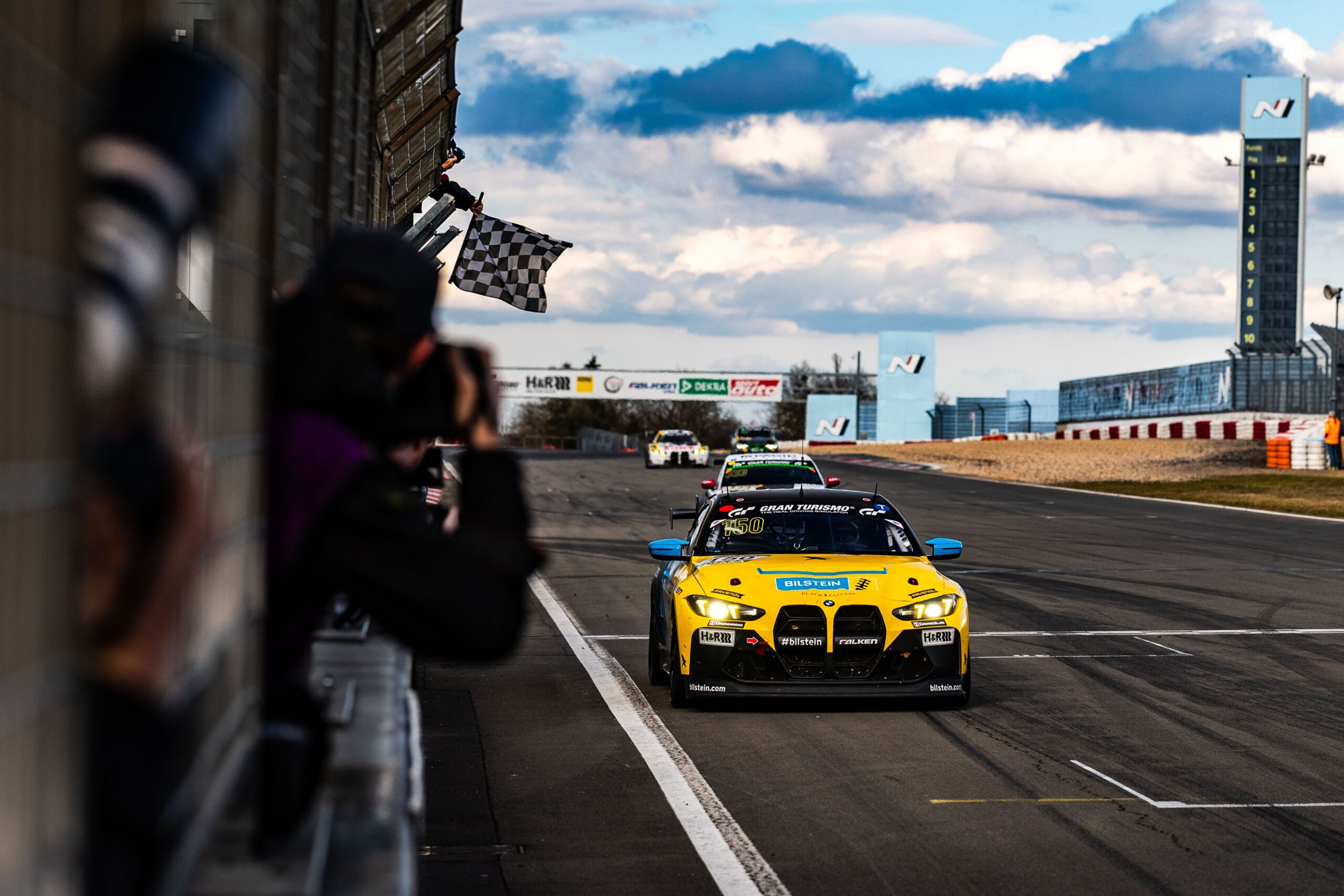 BILSTEIN Race Car crossing the finish line at the Nürburgring