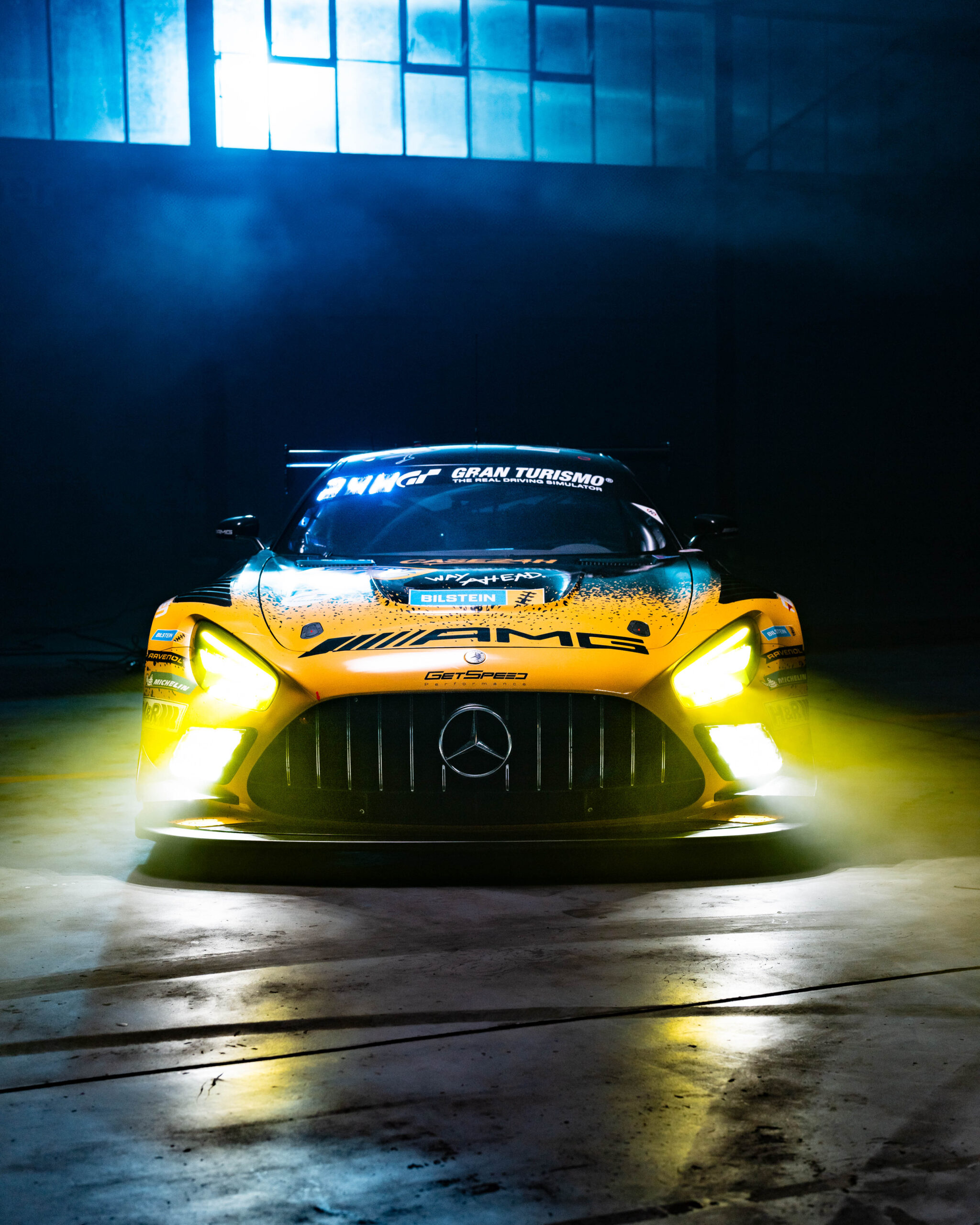 Front view of the BILSTEIN Mystery Car for the 24-hour race at the Nürburgring